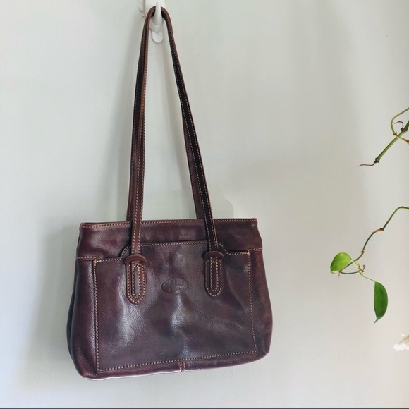 Isa 1982 Roma Medium Size Genuine Leather Handbag Made in Italy Purse Tote - Picture 11 of 12